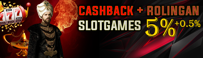 BONUS CASHBACK DAN  ROLLINGAN MINGGUAN SLOT 5% + 0.5%